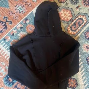 matching black sweatsuit